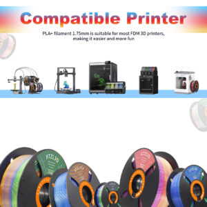 PLA Silk Tri-Color 3D Printer Filament 1.75mm 1KG - Trichromatic Coextrusion - Image 8
